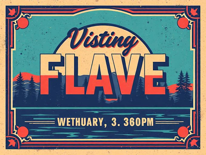 create vintage, retro flyer or poster design
