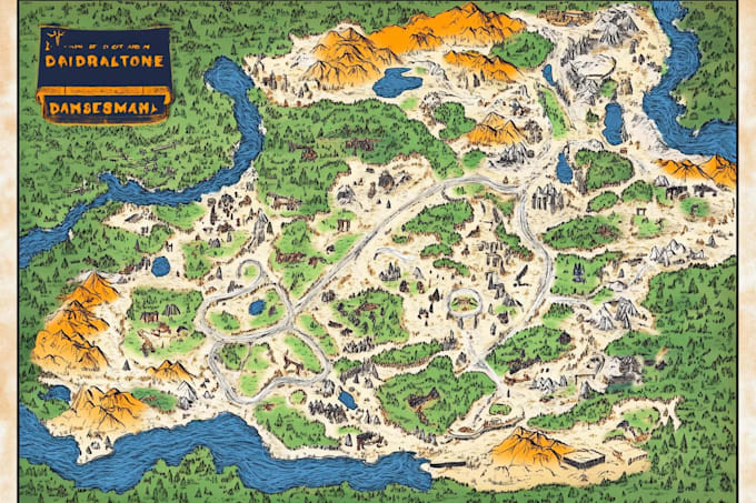 create stylized map illustrations for games and apps