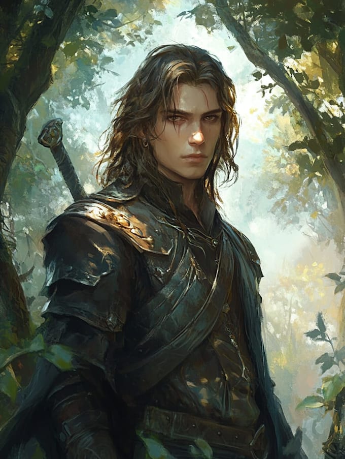 make a fantasy character ilustration