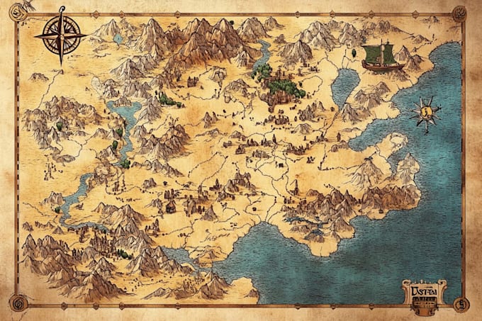 create cinematic fantasy maps with epic landscapes