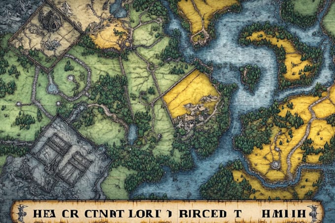 create realistic fantasy terrain and geography maps