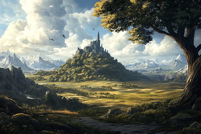 design amazing fantasy landscape