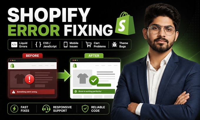 fix shopify bugs, errors and store issues