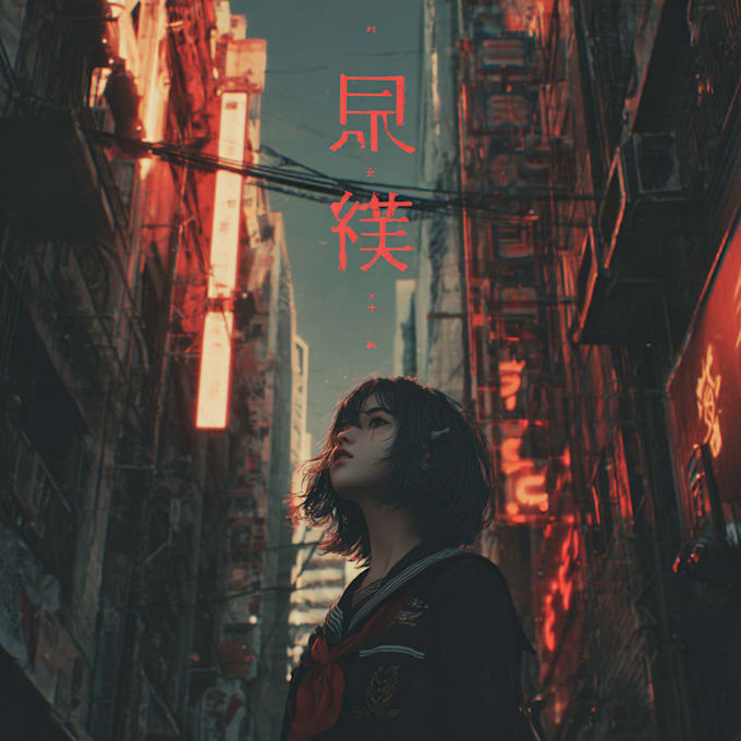 create an anime style album cover