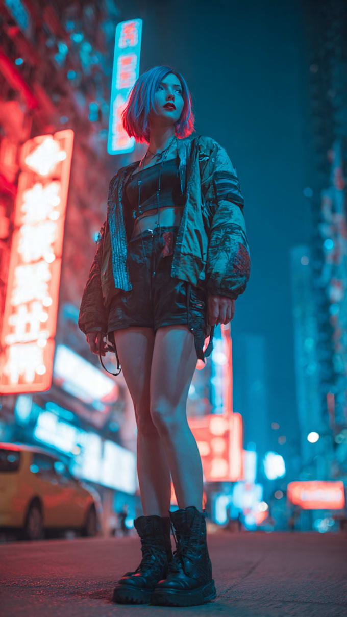 design cyberpunk character, original character design