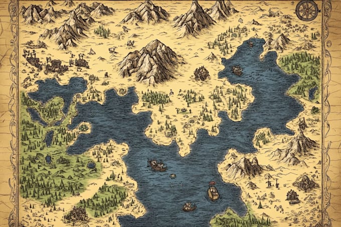 draw creative map illustrations with custom style