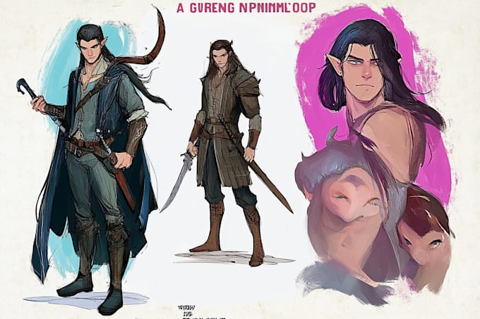 Design character drawings for fantasy concept art and dnd fanart by ...