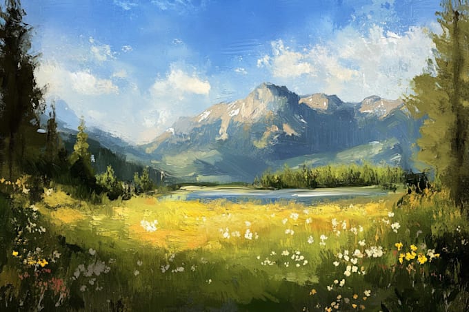 create beautiful hand painted landscapes