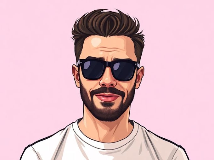 turn yourself a vector portrait cartoon illustration