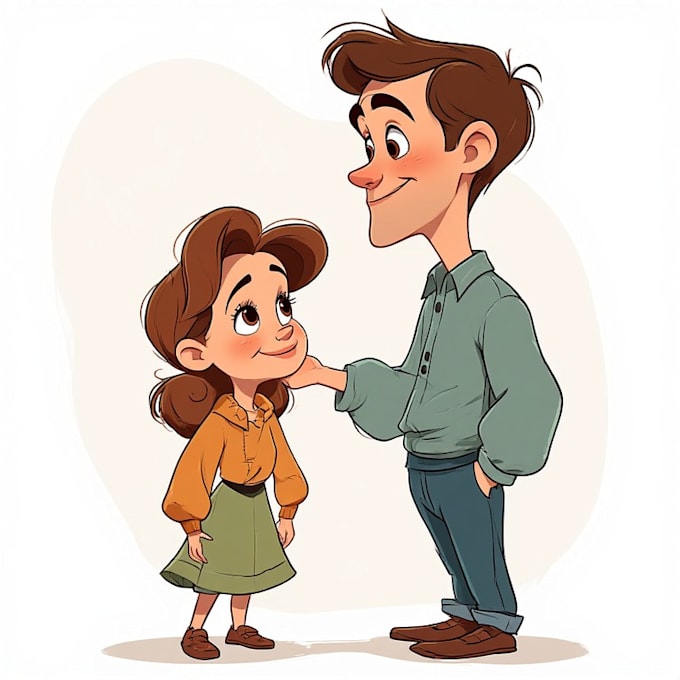 design couple portrait illustration