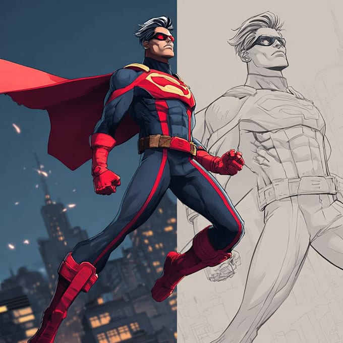 superhero character for comics