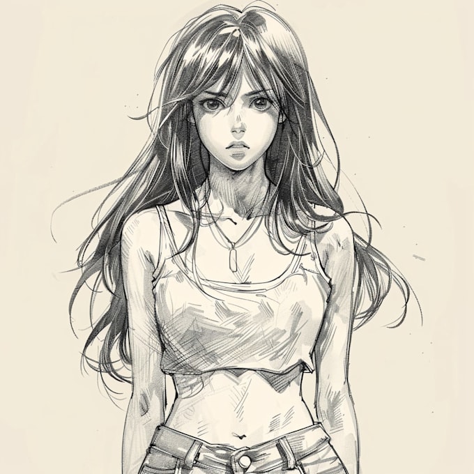 draw rough sketch anime style