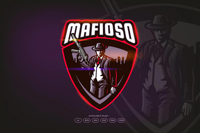 do modern high quality mascot, mafia logo design