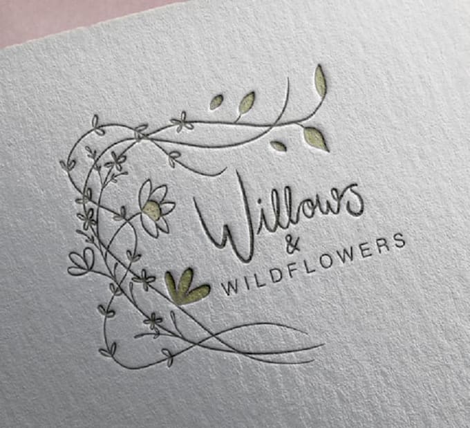 design a beautiful floral logo for your brand