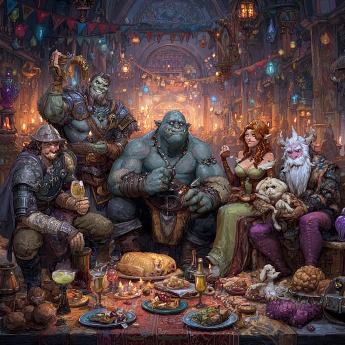 did a dnd character or dnd party art