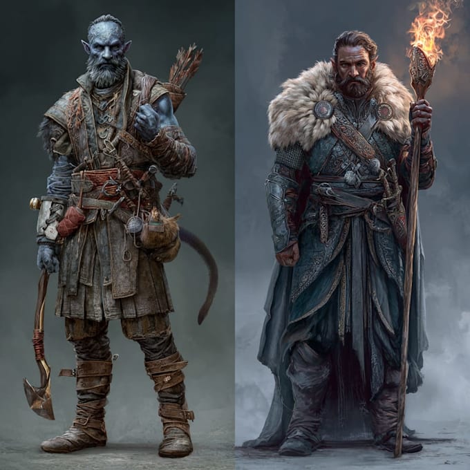 make dnd character party, fantasy character party