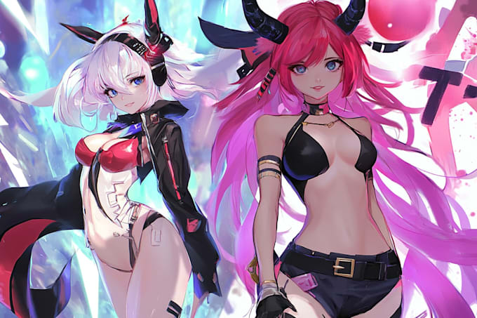 create japanese anime style illustration