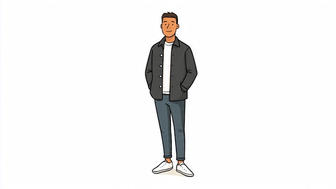 create simple cartoon portrait