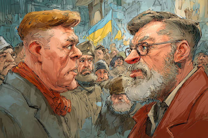 draw political cartoon and comic