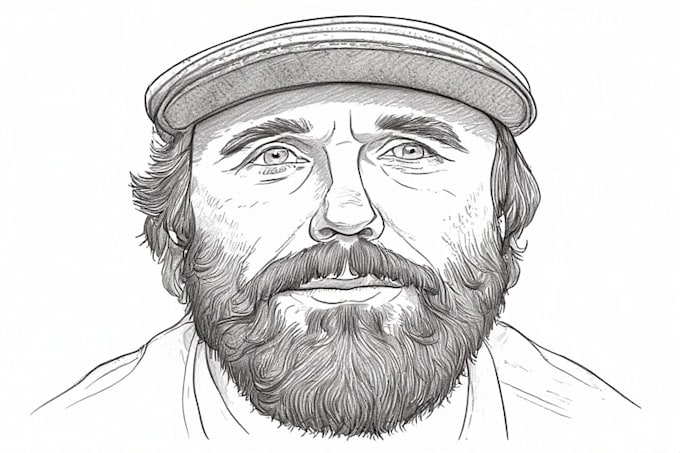 draw the wsj style hedcut portrait for you