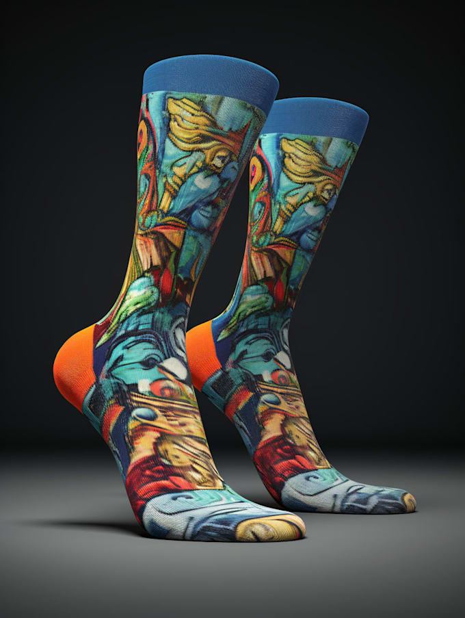 Custom and unique socks design by Malachiindham | Fiverr
