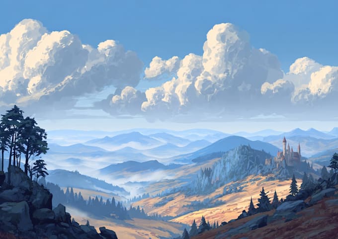 design detailed fantasy landscapes