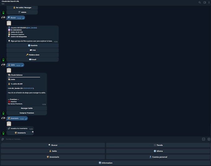 develop a professional telegram bot