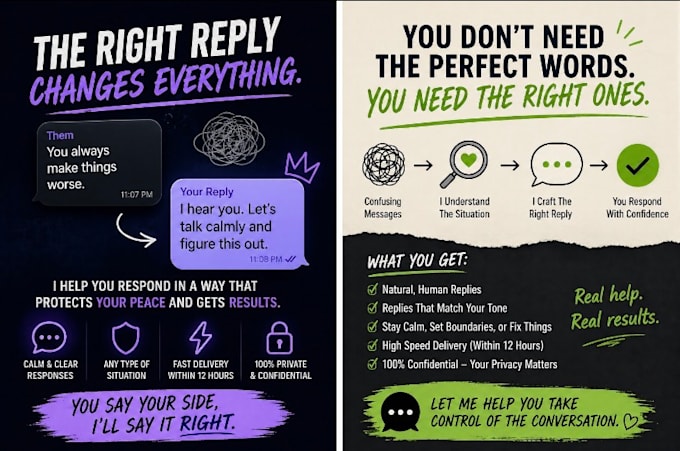 write calm, smart replies to arguments or difficult messages