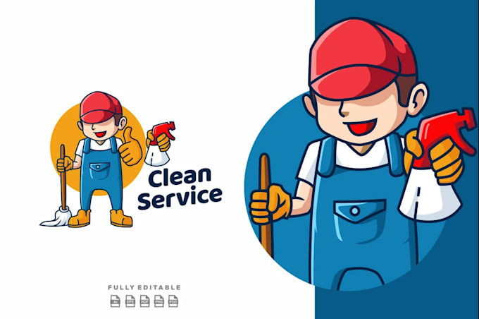do make an professional expert cleaning logo