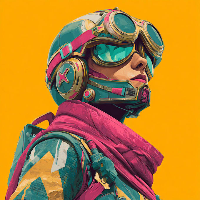 sci fi character illustration or sci fi character