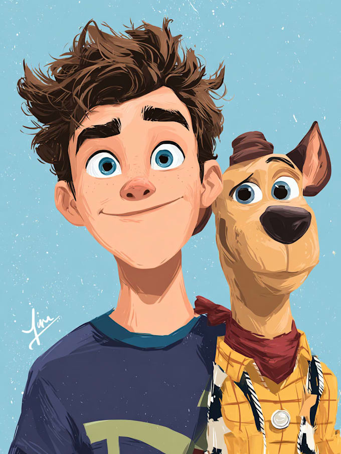 make an cartoon into disney cartoon portrait