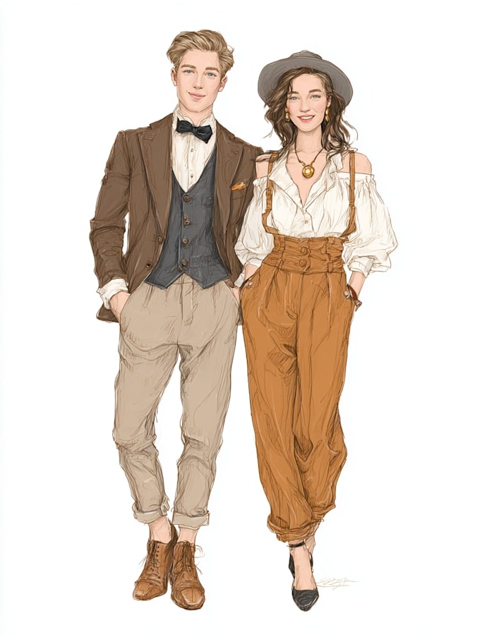 Draw a fashion collection, illustration or sketch for you by ...