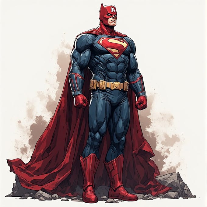 design mascot superhero character and superhero