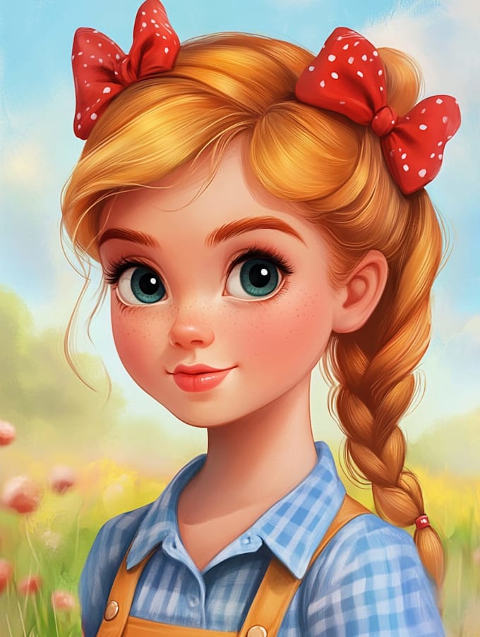 do disney cartoon portrait art illustration