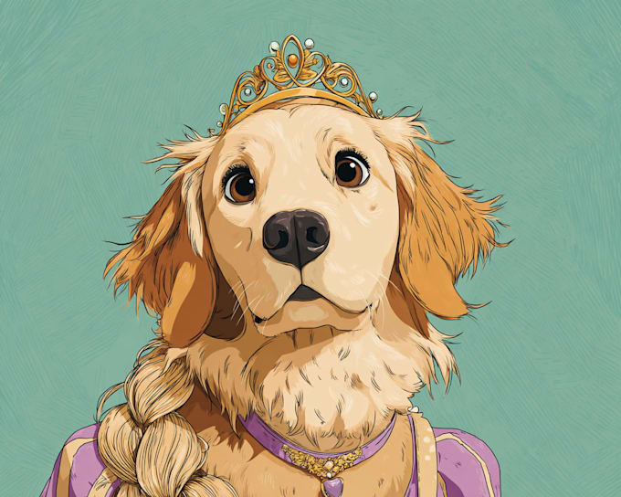 do pet portrait into cartoon disney