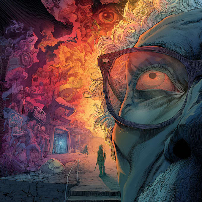 comic book illustration with comic book illustrator