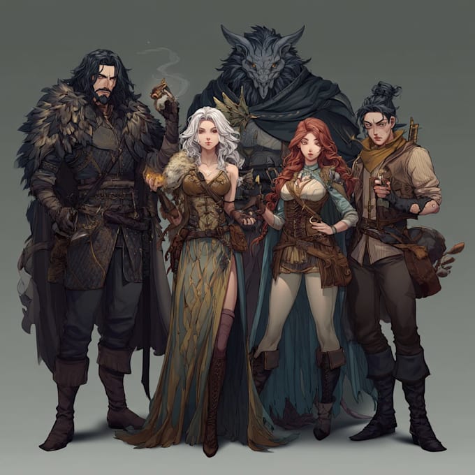 fantasy dnd party and dnd design