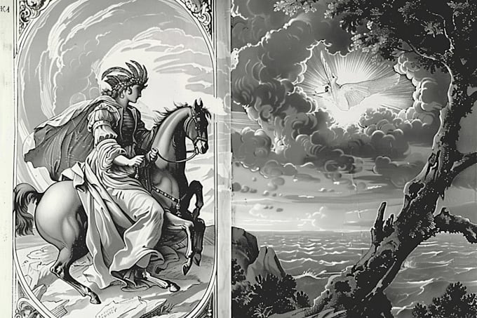 create detailed vintage engraving and etching illustration