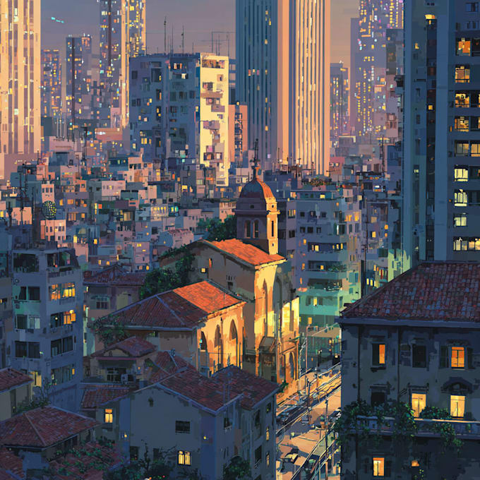 illustrate cityscape, architecture, landscape for you