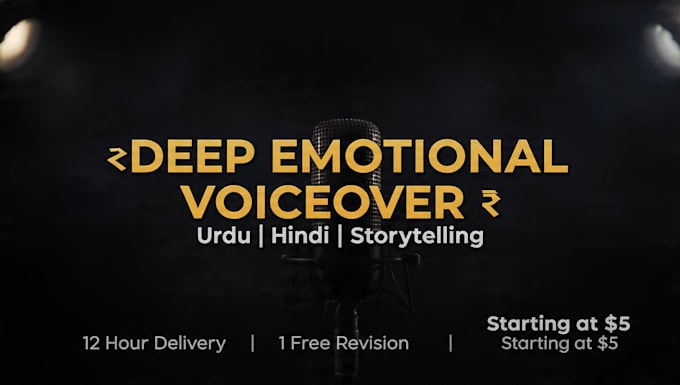 record deep emotional voicer and also dramatic sad funny etc
