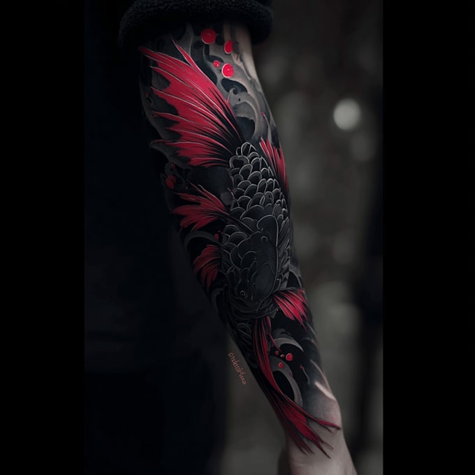 draw a  high end linework tattoo design