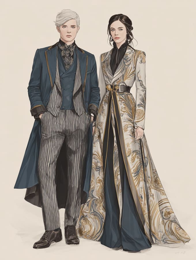 Create a professional fashion illustration by Madalynarellan | Fiverr