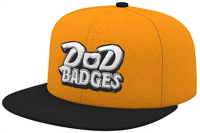 do snapback, baseball cap mockup and artwork, logo and badge