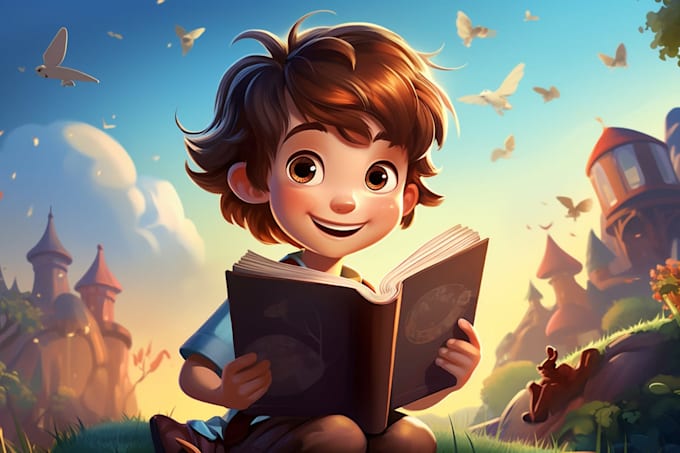 digitally paint colourful children book illustrations