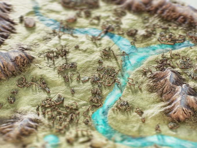 design fantasy island and landscape maps