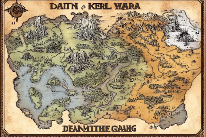 draw a custom illustrated map in a fun playful style using
