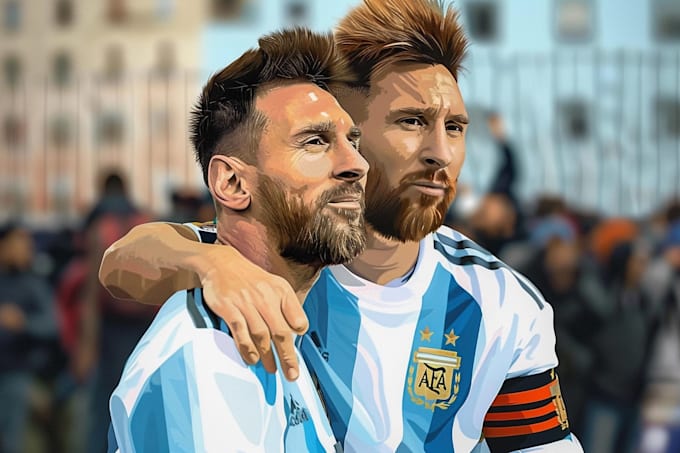 draw you with messi or your favorite athlete