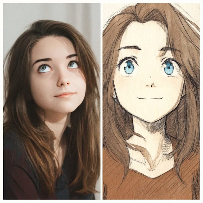 draw anime character art for you
