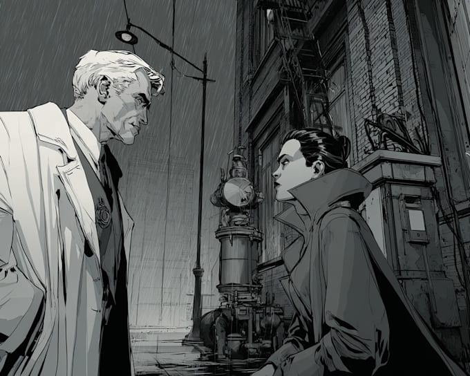illustrate comic book characters and action scenes