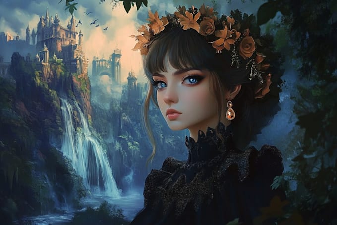 draw fantasy portrait as wizard or arcane mage